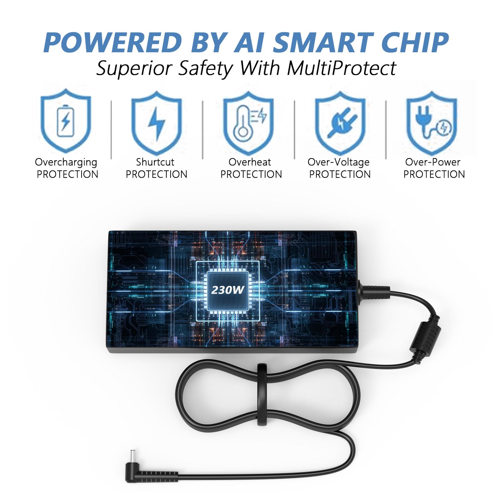 230W Laptop Netzteil Ladegerät für MSI GS66 GS65 GS76 GS75 WS65 WS66 WS75 | für MSI Stealth P65 P75 Creator A17-230P1A A12-230P1A Chicony Katana15 17 GF66 GF76 12th Pulse 15 16 17 GL66 GL76 Ladekabel