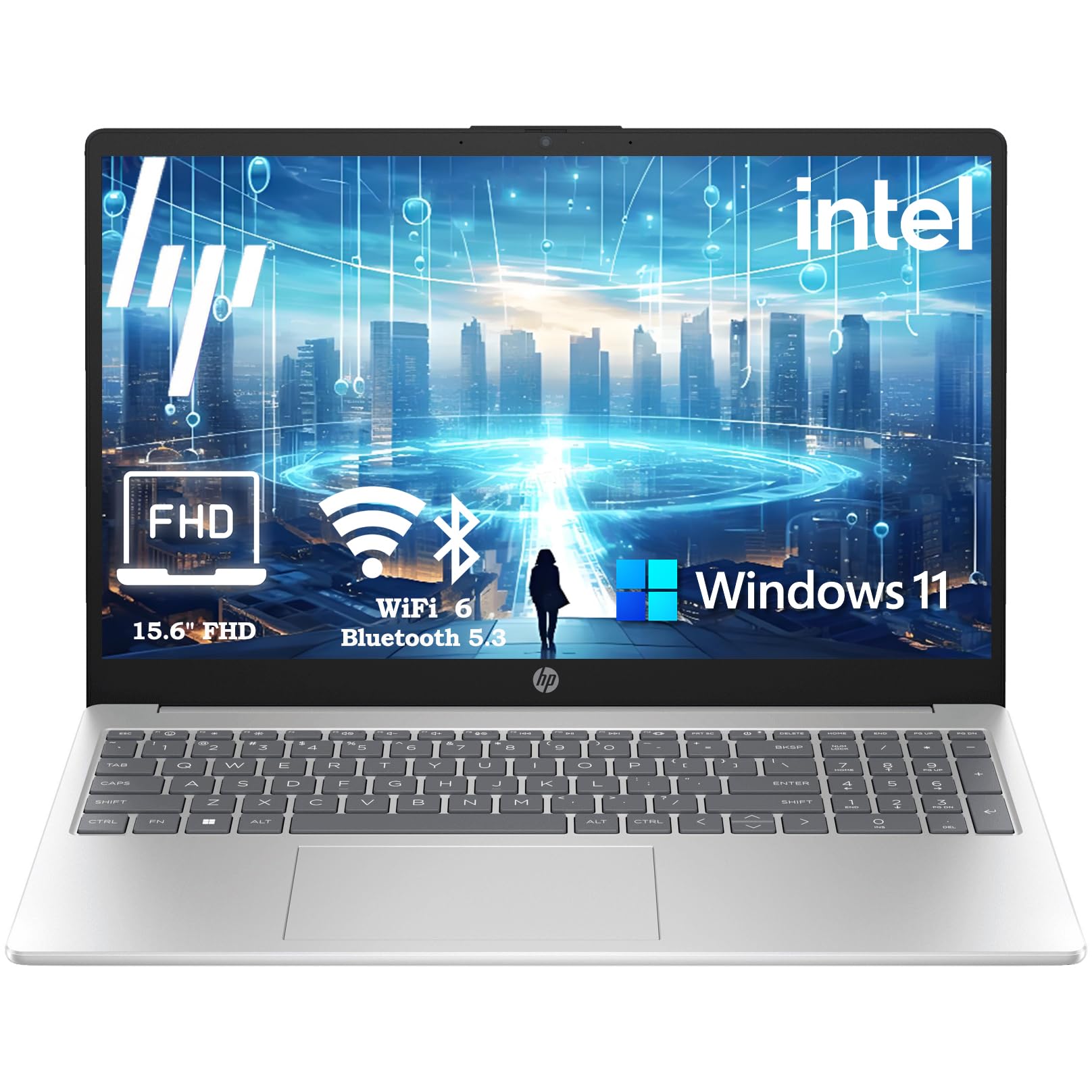 HP Essential 15.6" Laptop, 2026 Edition, 8GB RAM, 256GB SSD, Win11 | Intel 4-Core CPU, Everyday Student Computer, WiFi 6, Long Battery Life, Thin & Light PC for Business, Home Entertainment