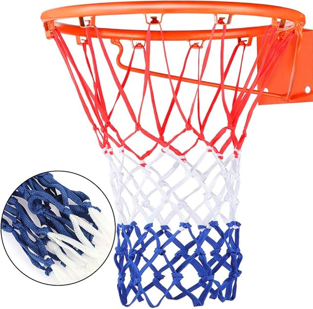 DaricowathX Heavy Duty Basketball Net Replacement All Weather Basketball Net Fits Standard Indoor or Outdoor, 12 Loop
