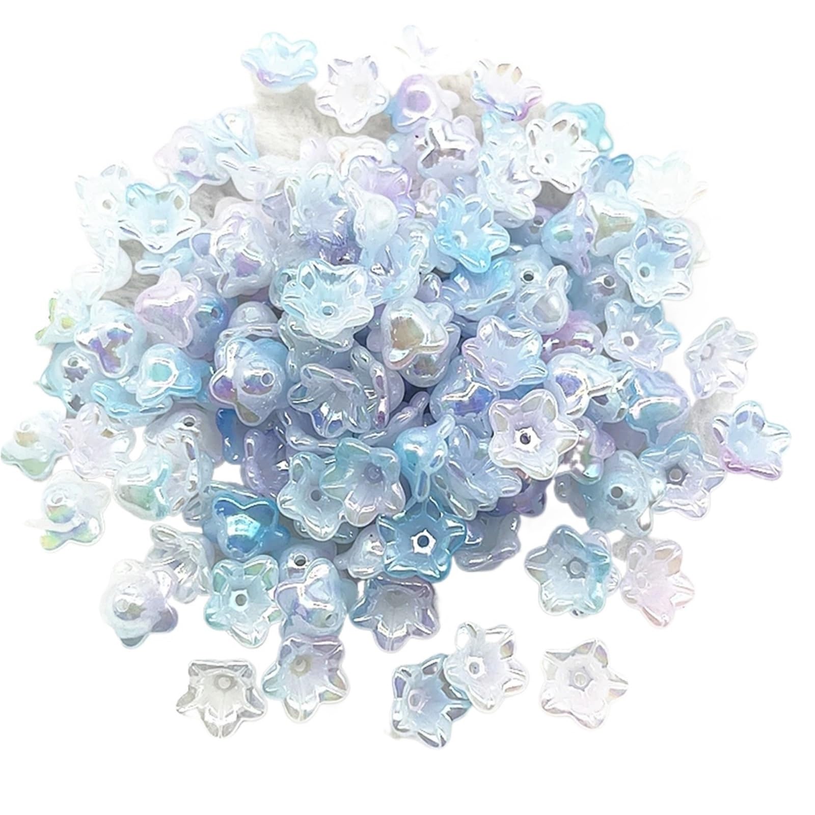 Perles florales en acrylique couleur 6 au relief précis pour loisirs créatifs