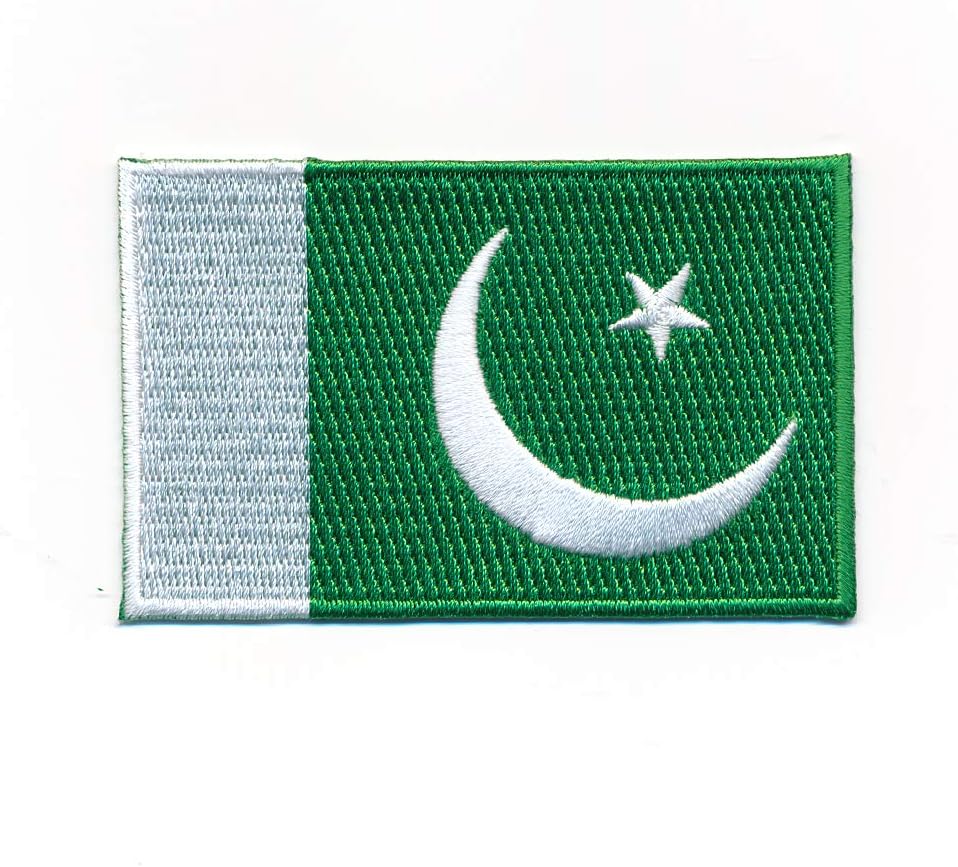 30 x 20 mm Pakistan Flag Islamabad Karachi Flag Sew-On / Iron-On Patch 1095 Mini