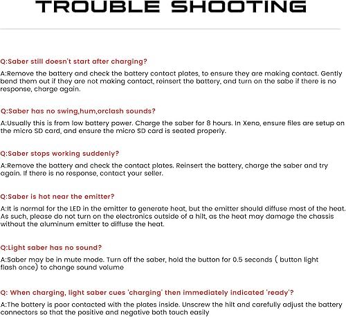 Miniatura 8 de CUSTOM SABER Sable de luz de oscilación suave RGBX sensible, 16 fuentes de sonido, Sable de luz de cambio de color infinito de control de