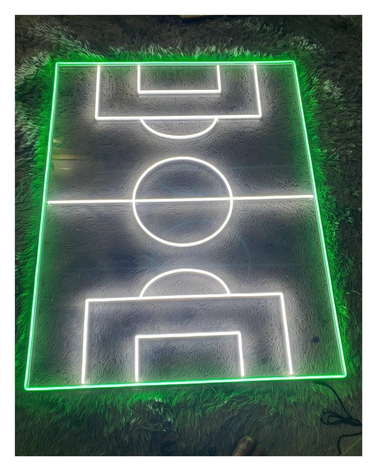 RONGCH Hanging Art Neon Signs Soccer Field Football Neon Sign Player Sports Decor for Boy 58cm