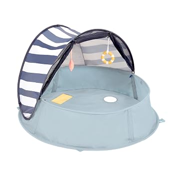Babymoov Aquani 2-in-1 Baby Beach Tent & Paddling Pool, UPF 50+, Marine