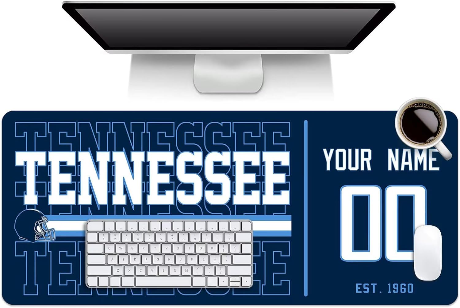 ANTKING Kansas Mouse Pad Custom Name and Number Desk Pad for Men Women Youth Gifts