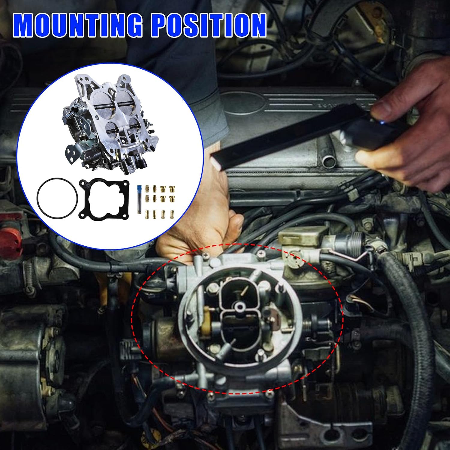 4 Barrel Carburetor 1901R 4-BBL 4MV 750 CFM, For Chevy 1966-1973 327 350 427 Engines Trucks & Cars, For Corvettes 1975-1979 Replace# 7026202 7026203