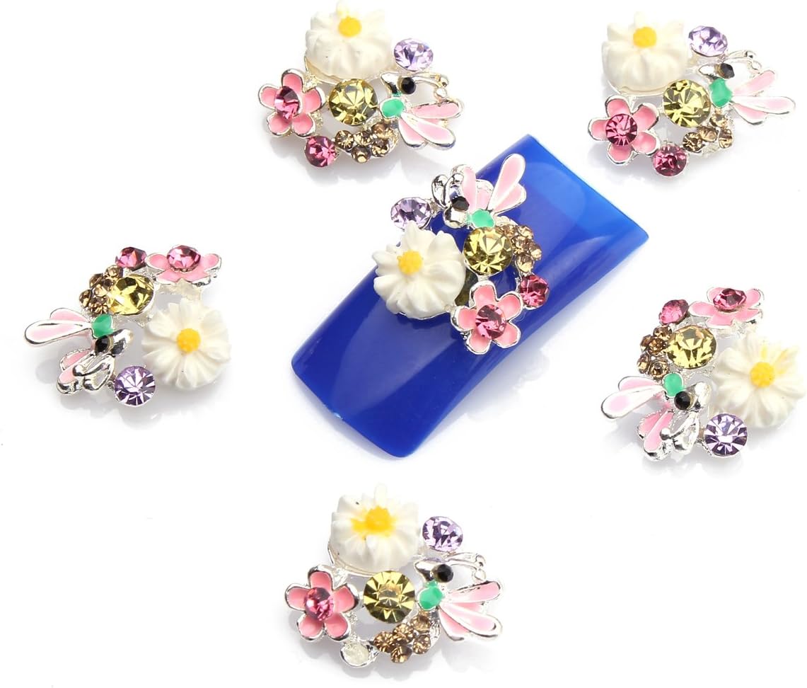 DaDie New Fashion 3D 10pcs Alloy Crystal Rhinestones Nail Art Tips Glitters Acrylic DIY Decoration Gift Style 9