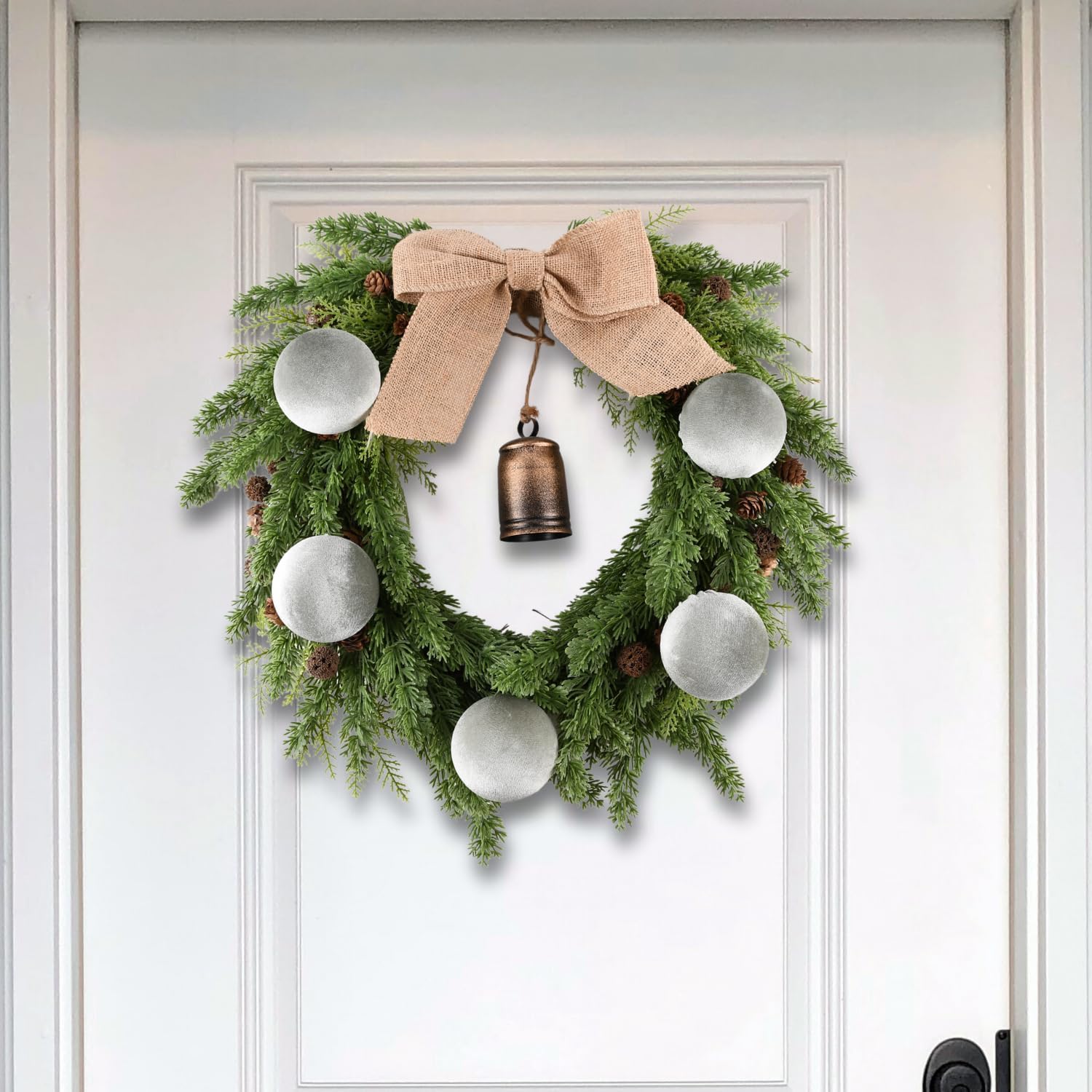 Velvet Ornaments for Christmas Tree Decorations - Sage Green Xmas Ball Ornament for Indoor Holiday Decor - Shatterproof Christmas Bulbs Ornaments 80mm 3.15inch - Pack of 9