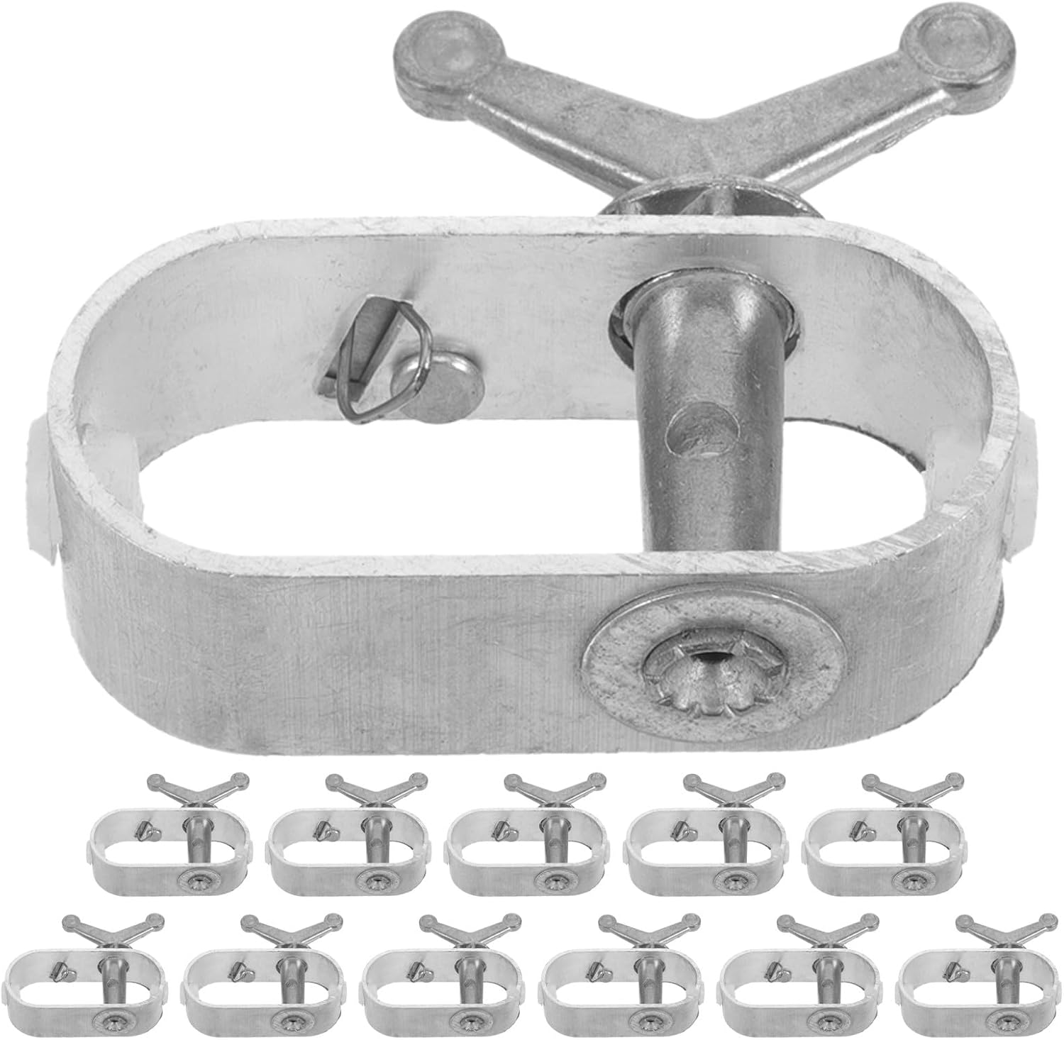 12pcs Fence Tensioner: Wire Tightener Tool - Barbed Wire Steel Rope Tensioner - Clothesline Tightener for Greenhouse Frame Assembly Outdoor Accessories