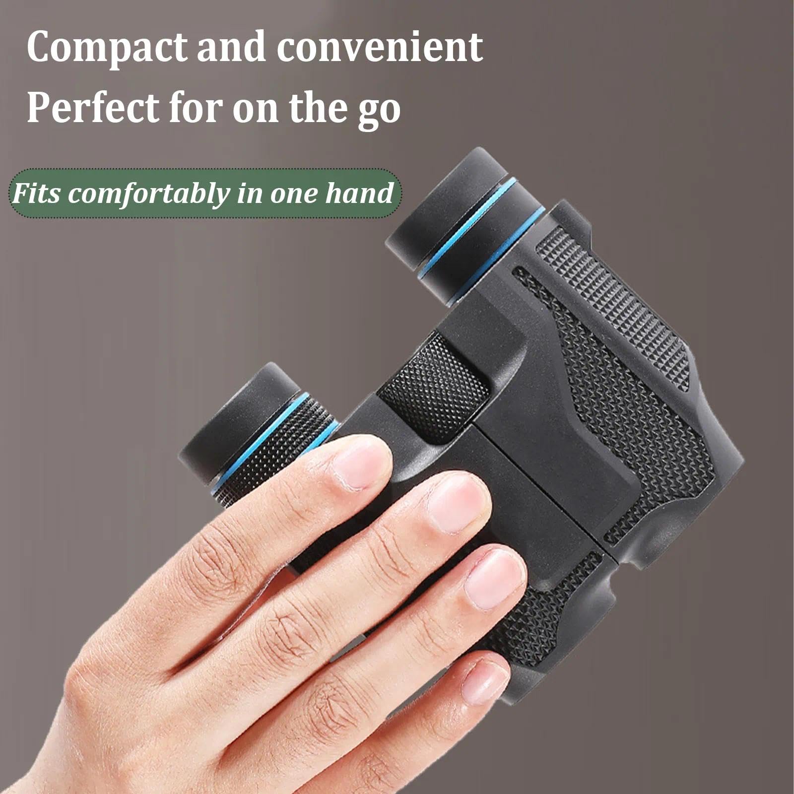 Jumelles compactes 12 x 25 étanches et dotées de capacités de vision nocturne à faible luminosité, adaptées pour les adultes et les enfants, grossissement élevé et facile à mettre au point, idéales