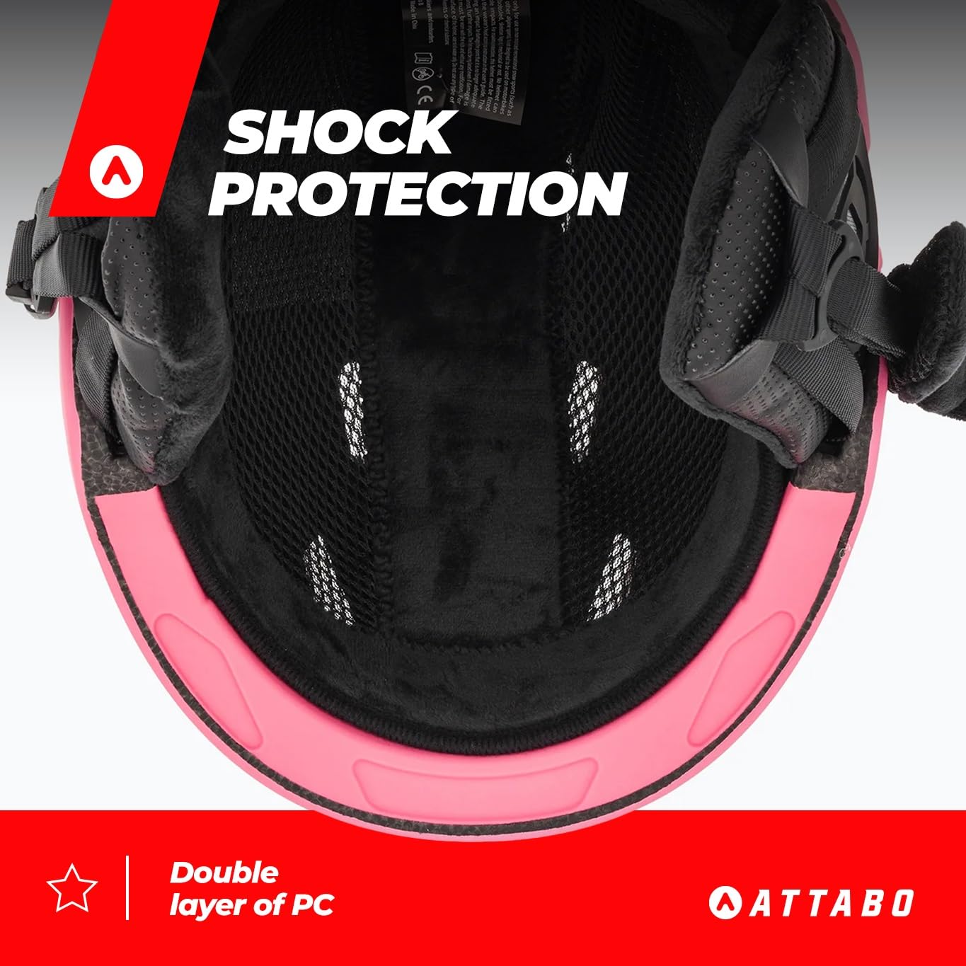 ATTABO S200 Casco da Sci per Bambini | Costruzione In-Mold | Casco sci Bambino con Aerazione Attiva Calzata| Casco sci Donna con Goggle Clip | Casco Ski Regolabile 50-54cm