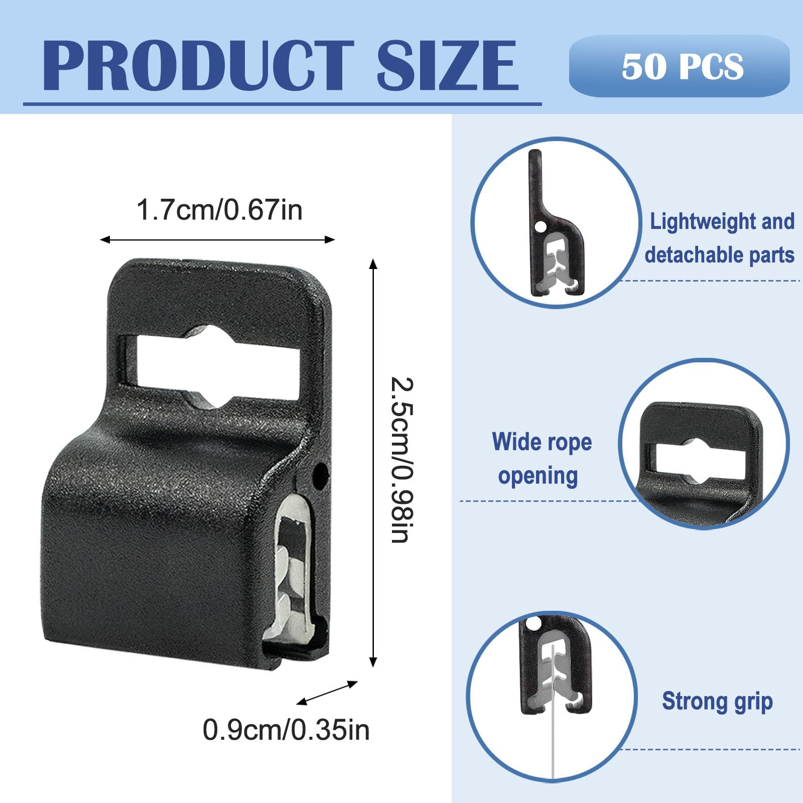 Amazon.com : NEETUE 50PCS Black Gripper Card Holder Clamps, Mini