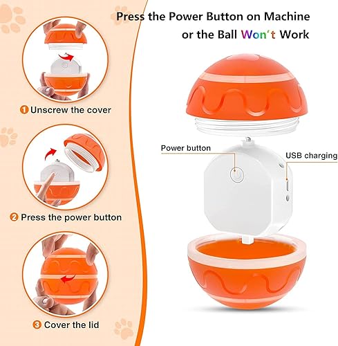 Miniatura 2 de CUXMUX Pelotas para perros con control remoto, bola para mascotas Peppy para perros, juguete masticador agresivo, bola ocupada interactiva