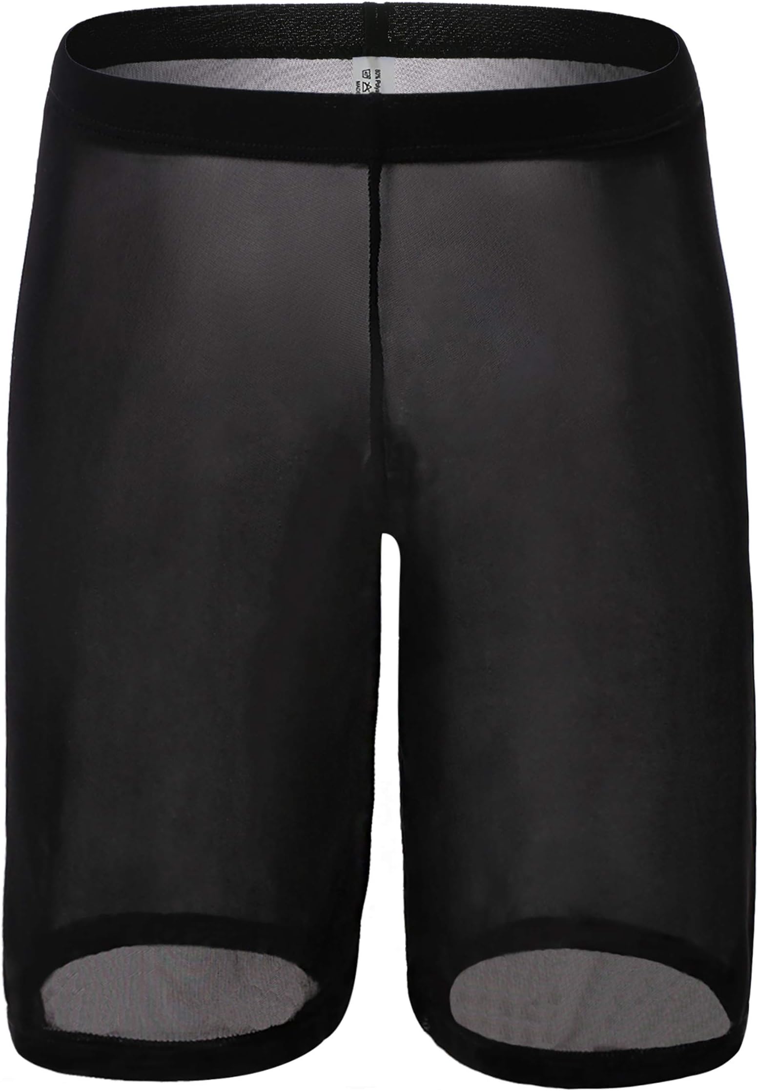 Men's See Through Shorts Mesh Loose Shorts Lounge Underwear Cover up Boxer Trunks
