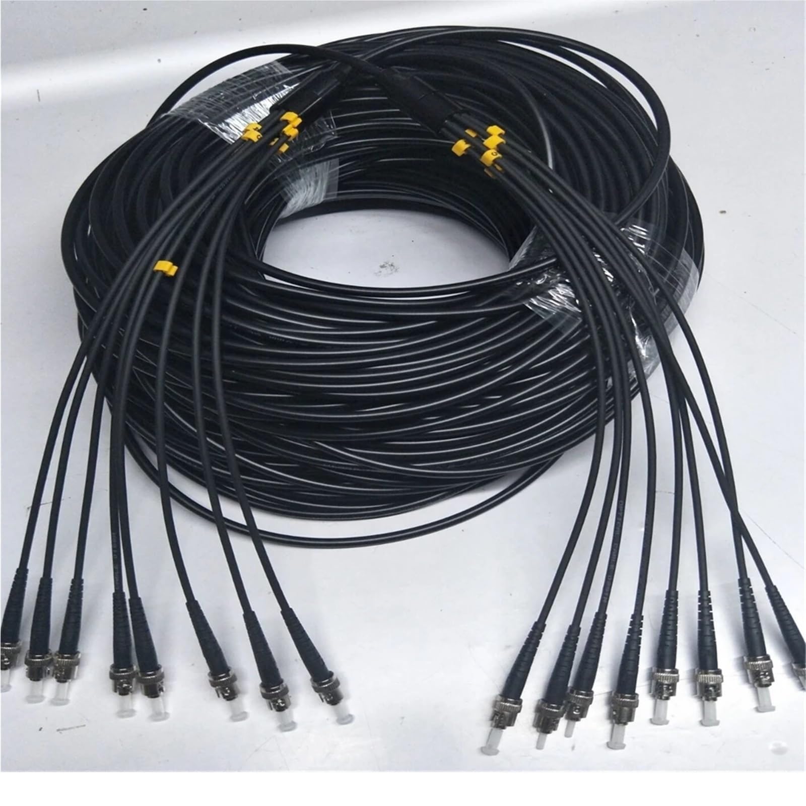 Cordon de Brassage Fibre Optique blindé LSZH 8 conducteurs 1-50 m 10 m SM Noir 8C SC LC FC St Un câble de Brassage Optique monomode 8 Fibres 20 m 30 m 40 m(1m 3pcs SC-SC)