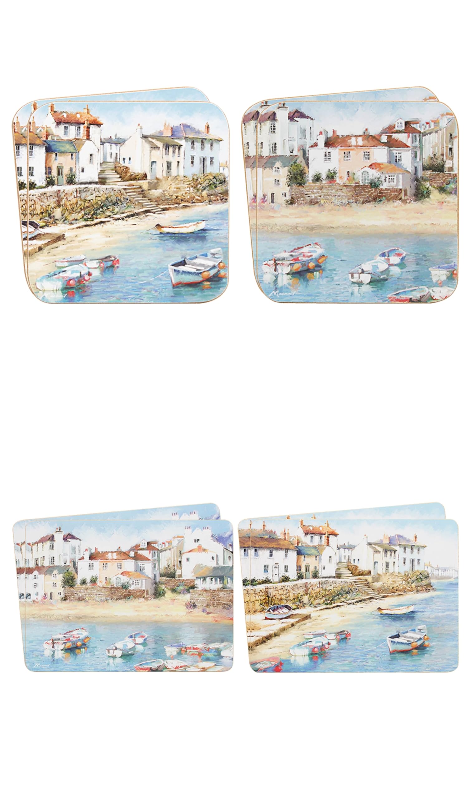 Tamersgifts Harbour Placemat And Coaster Set Sets Of 4 Placemats With 4 Matching Coasters (Harbour Placemat And Coaster Set)