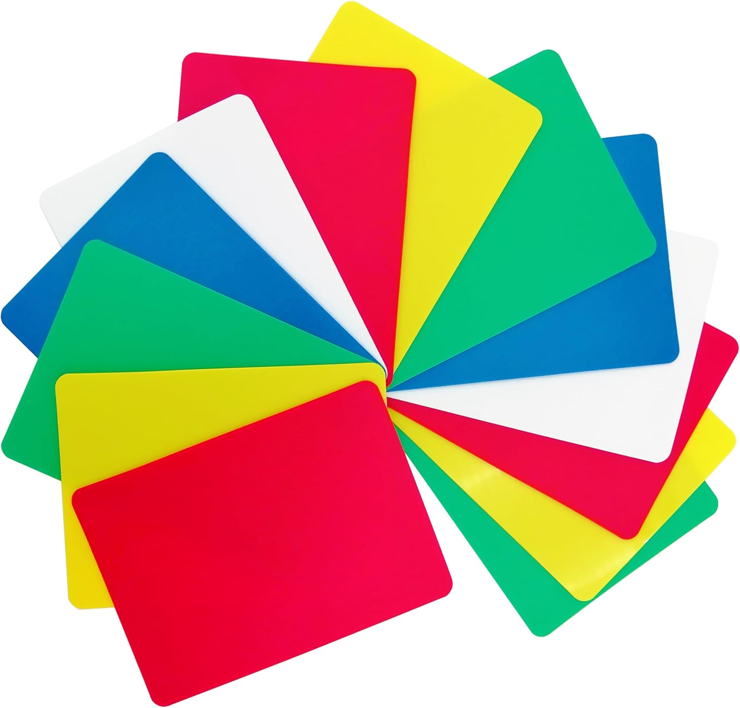 XANADU 15 Pack Plastic Poker Cut Cards Poker Size Casino Deck Cutting Cards with Smooth & Matte Sides – 5 Assorted Colors