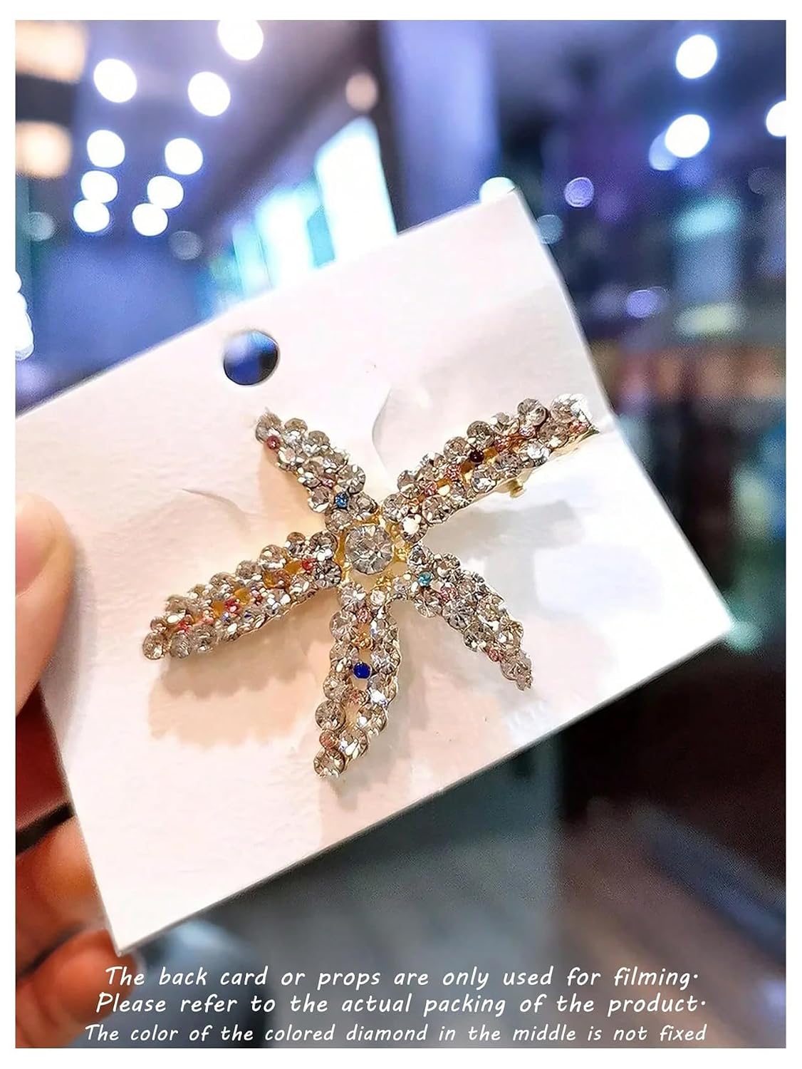 MAKEMECHIC Women's 2 Pcs Starfish Hair Clips Pearl Barrettes Hairpins image 4