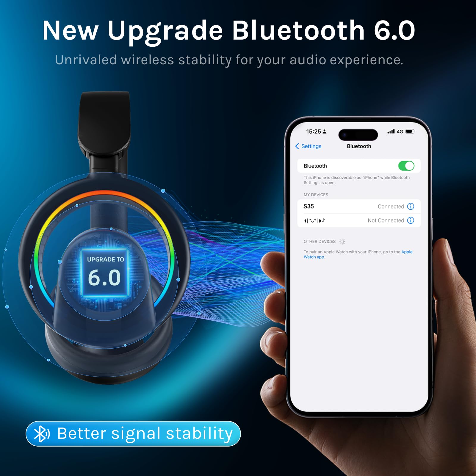 Casque Bluetooth sans Fil avec Micro Amovible,Ecouteurs Gaming Filaire,30H