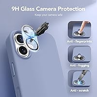 Vista 257 de GONEZ Funda de silicona para iPhone 15 Pro Max, compatible con Magsafe, protector de cámara + protector de pantalla, forro de microfibra suave Negro