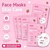 15 Paquete Mascarillas Faciales de Fresa para Cuidado de la Piel para Mujeres y Niñas, Cuidado de la Piel Escolar | Mascarilla Facial Hidratante para Todo Tipo de Piel, Mascarillas Faciales al por Mayor para Cuidado de la Piel de Mujeres, Regalos de Spa para Cumpleaños para Niños y Adolescentes Todo Tipo de Piel 15 Unidades (Paquete de 1) 3