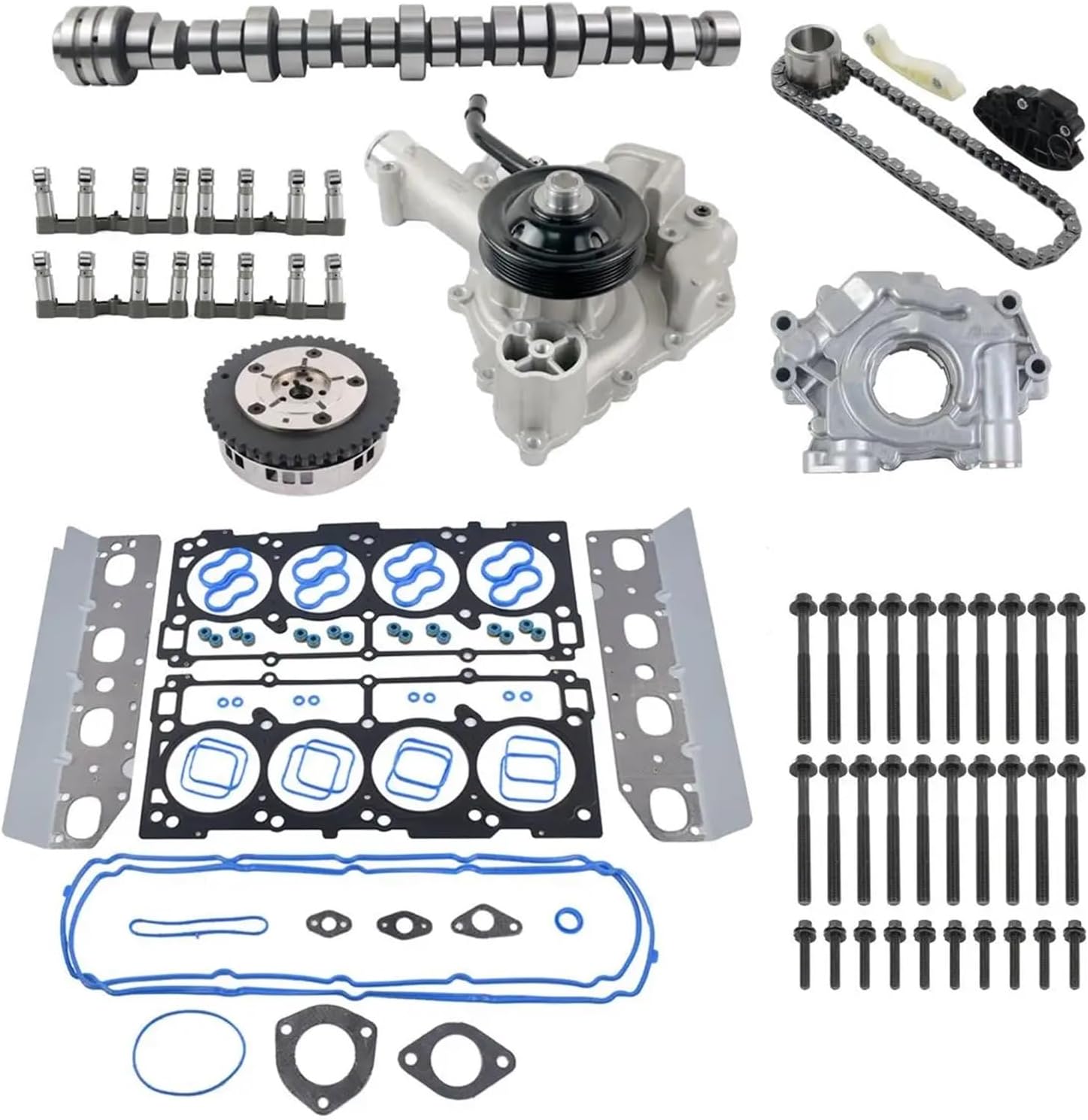 Camshaft Lifters MDS Rebuild Kit Replacement Compatible With Dodge Ram 1500 5.7L 09-15 Hemi 53021726AE 53021726BC 68060714AA 05038684AA