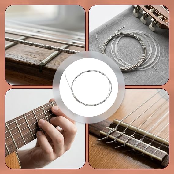 2 Sets of Classical Guitar Strings 6 String Set for Classical Guitar Normal Tension Guitar Strings with Warm Sound Durable and Tuning Stable for Beginners and Advanced Players