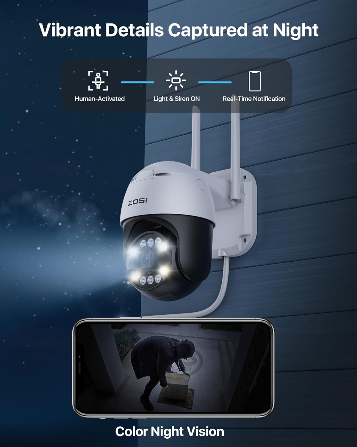 ZOSI C296 Color Night Vision
