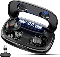 Vista 12 de IAMJOY Wireless Gaming Earbuds, 20ms Low Latency, Game Earbuds with Mic, 2.4GHz & Bluetooth, Compact LED Display Compatible with Meta Quest 3/2