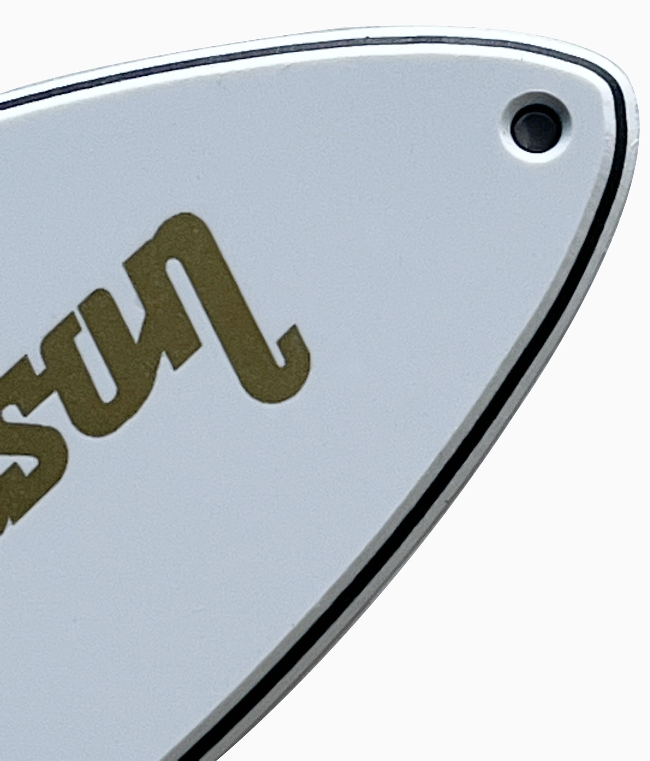 Guitar Pickguard For Gibson Flying V Truss Rod Cover+Gold Decal Guitar Parts (3 Ply White)