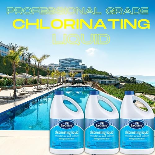 Miniatura 2 de BioGuard - Líquido de cloración (paquete de 2) - Tratamiento de choque líquido para piscina y spa - Aumenta el cloro - 2 galones más incluye