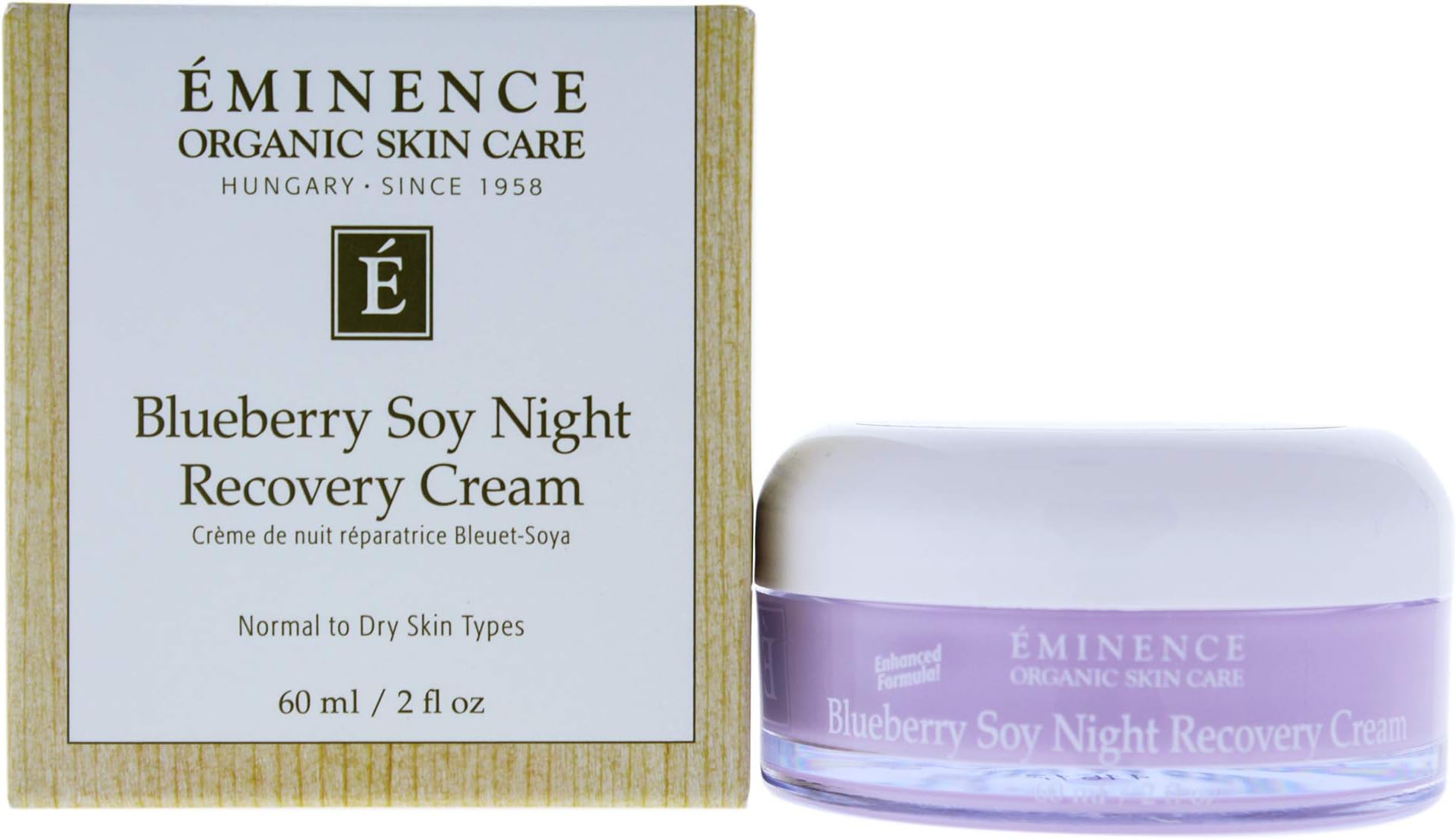 Blueberry Soy Night Recovery Cream for Unisex - 2 oz Cream