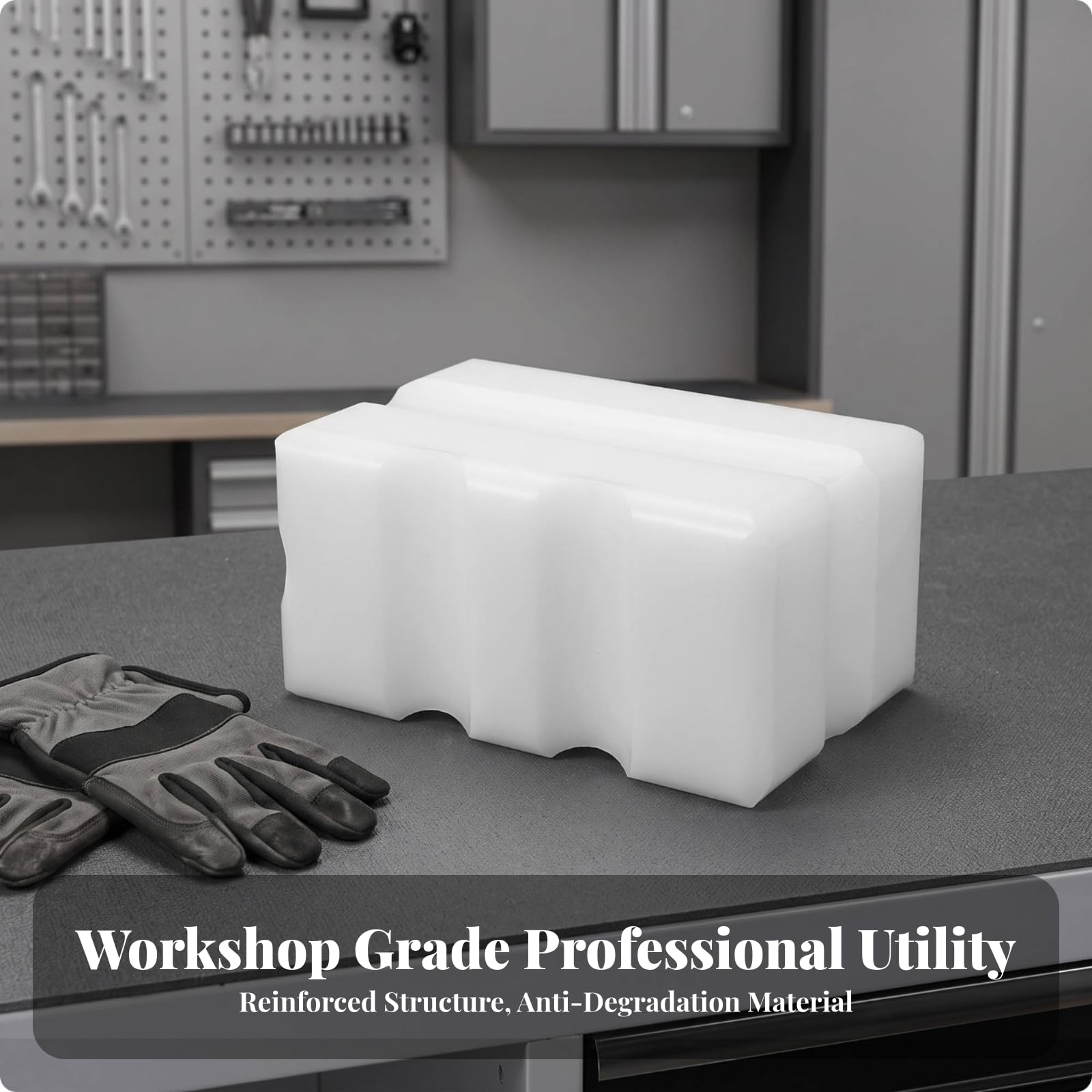 Blocco per Riparazione Ammaccature | Anti-Graffio, senza Vernice, Tassello in Plastica con Scanalature, per Garage, L