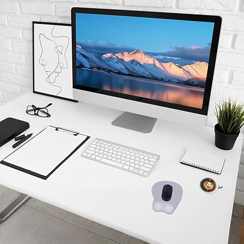 Miniatura 198 de Alfombrilla para mouse con soporte de muñeca, almohadilla antideslizante para mouse para oficina, computadora, laptop y Mac, cómoda y ligera