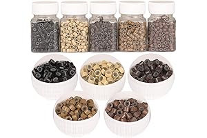 2500pcs Hair Extensions Micro Rings Links Beads for Human Hair Extensions Tool