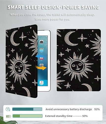Vista 184 de Funda para Kindle de 6 pulgadas (11.ª generación, versión 2024/2022) delgada de piel sintética, ajustable, multiángulo, Smart Shell con función