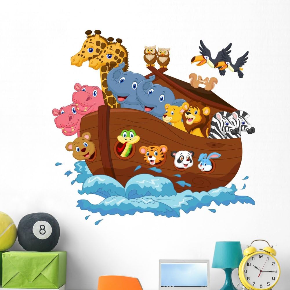 Wallmonkeys Noahs Ark Wall Decal Peel and Stick Graphic WM154157 (36 in W x 35 in H)