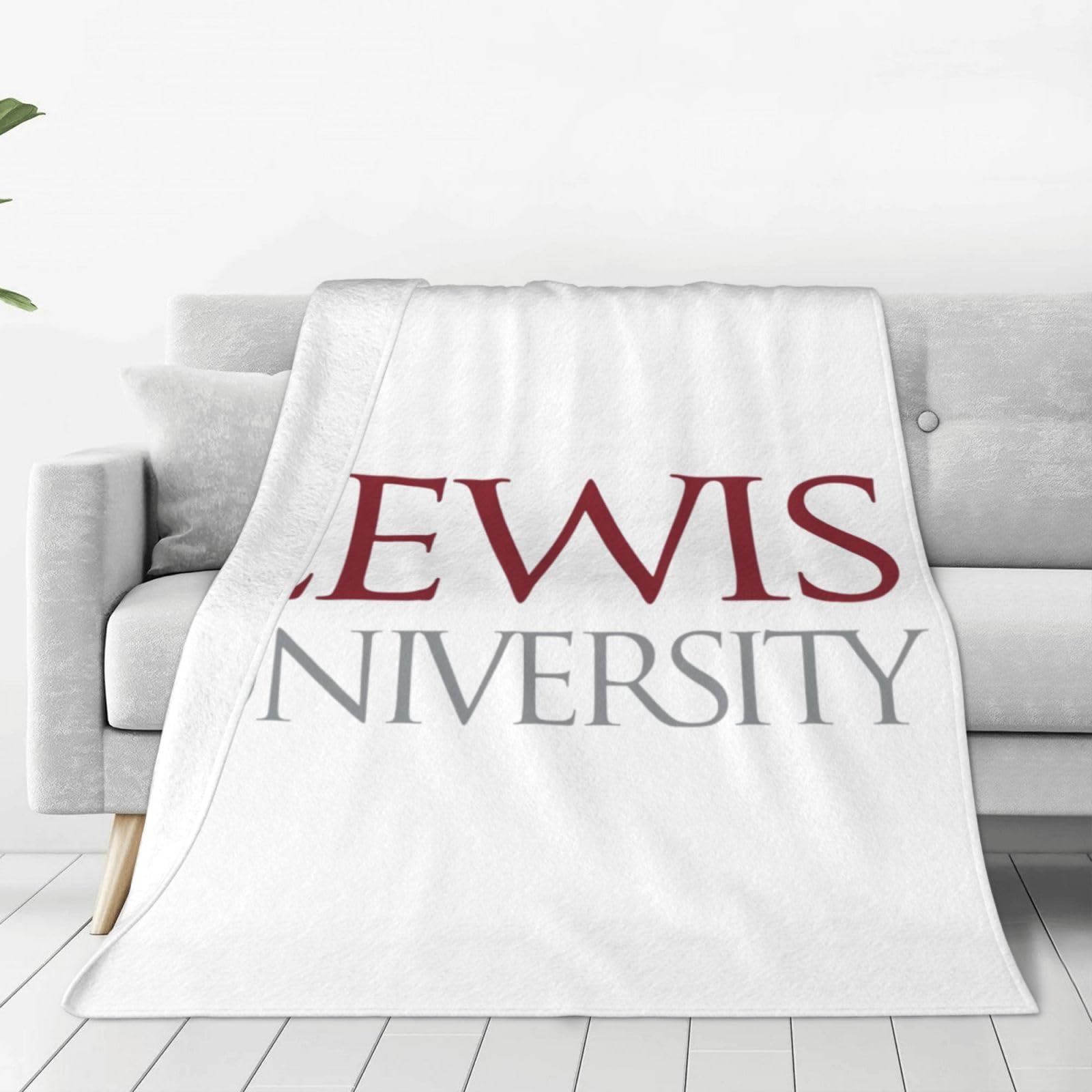 XRPUONG Lewis A University Fleece Blanket, Very Soft Microfiber Flannel Blanket for Couch Warm and Cozy for All Seasons