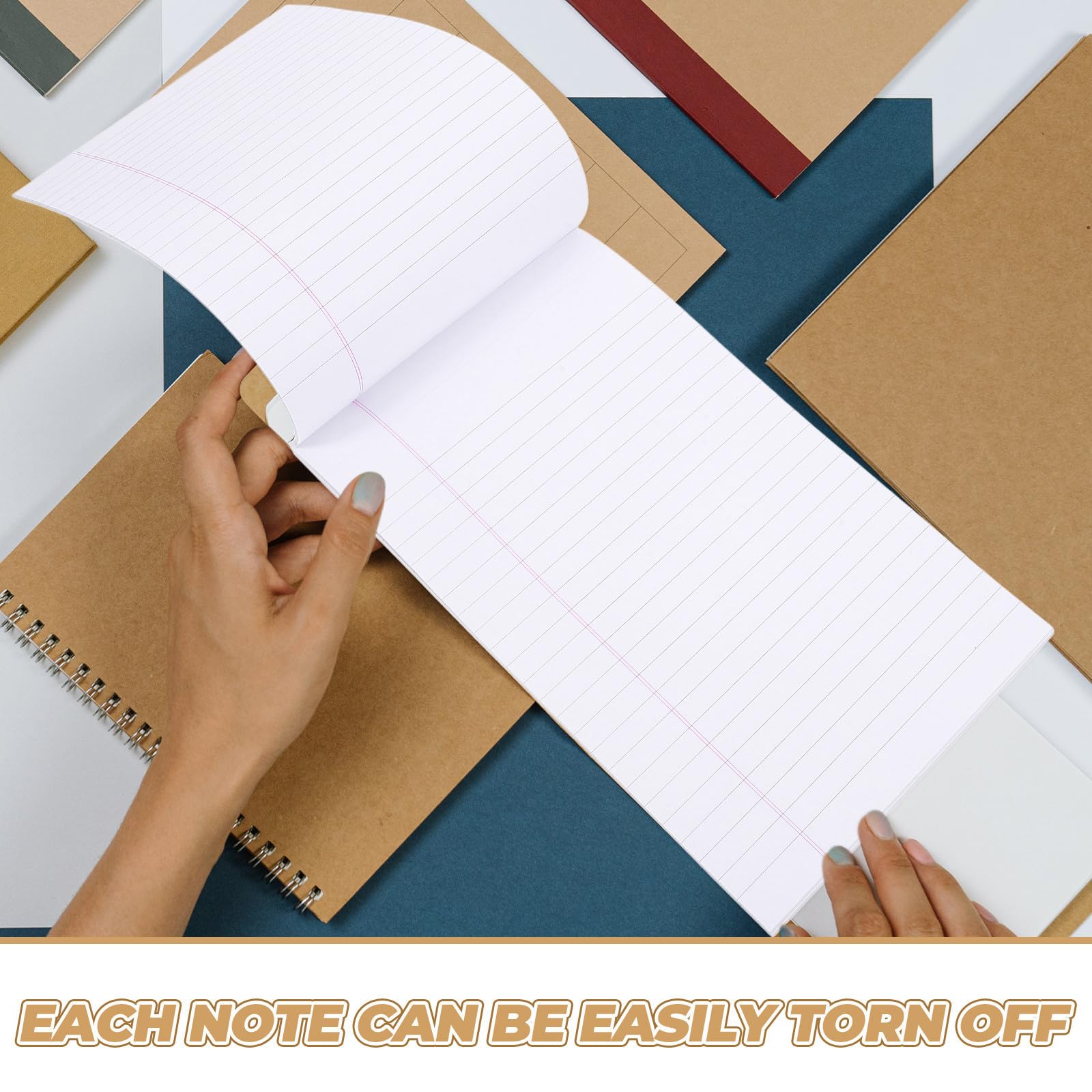 Toyvian 8 Piezas Pequeño Cuaderno de Notas Legal A5 Perforado