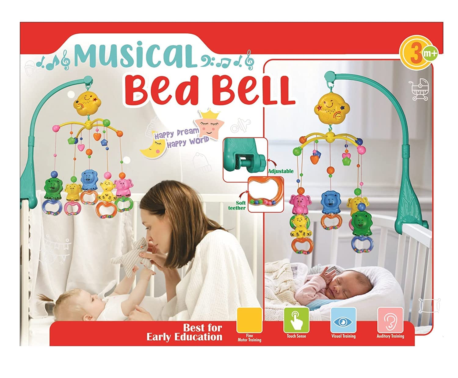 Magicwand Jungle Theme Musical Sound & Light Jungle Theme Rattle Cot Mobile Rotating for Cradle & Bed Jhoomer【Plastic】 - Image 8 thumbnail