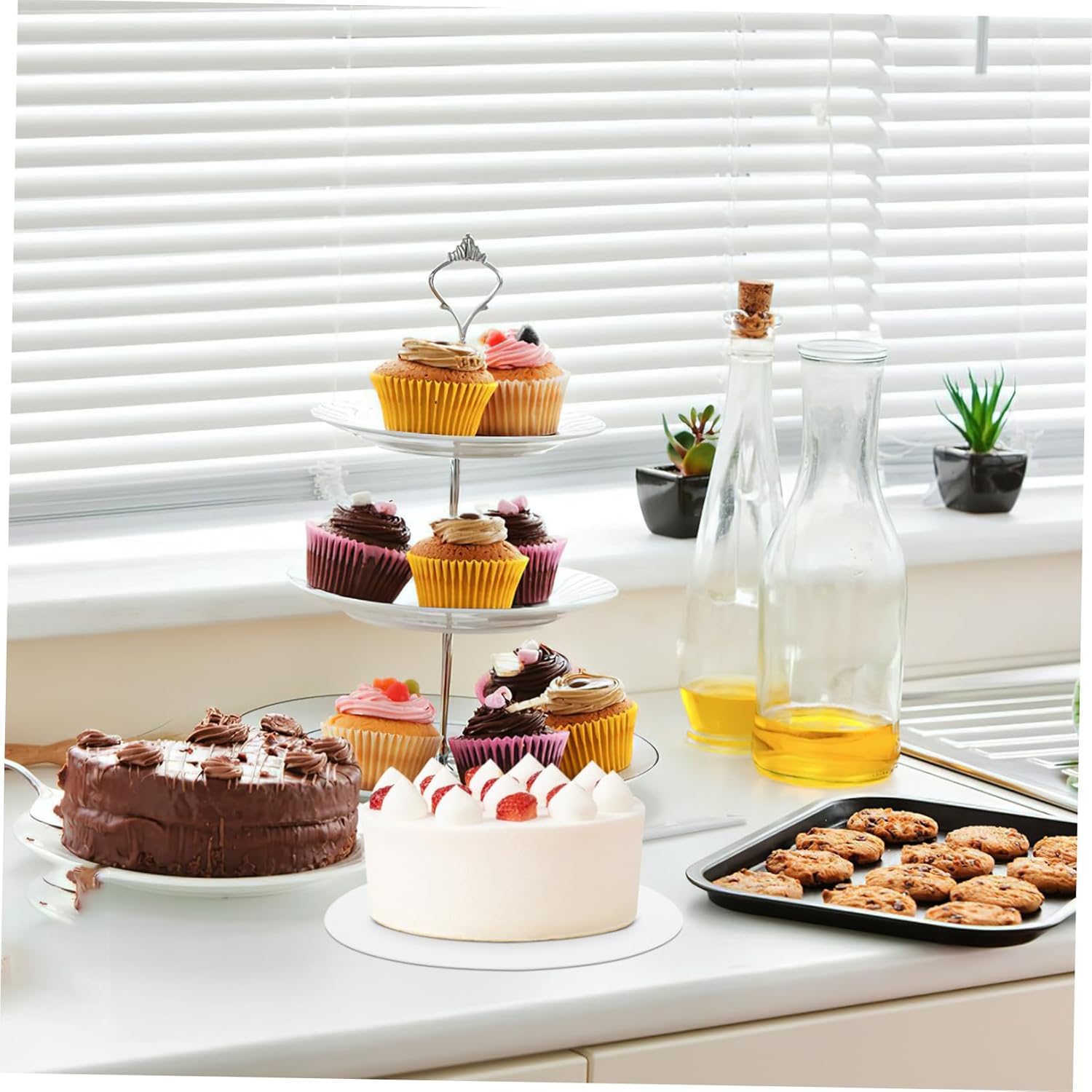 12pcs Thick Round Cake Boards Disposable Cake Circle Base Baking Supplies Sturdy Enhanced Stability Minimalist Design