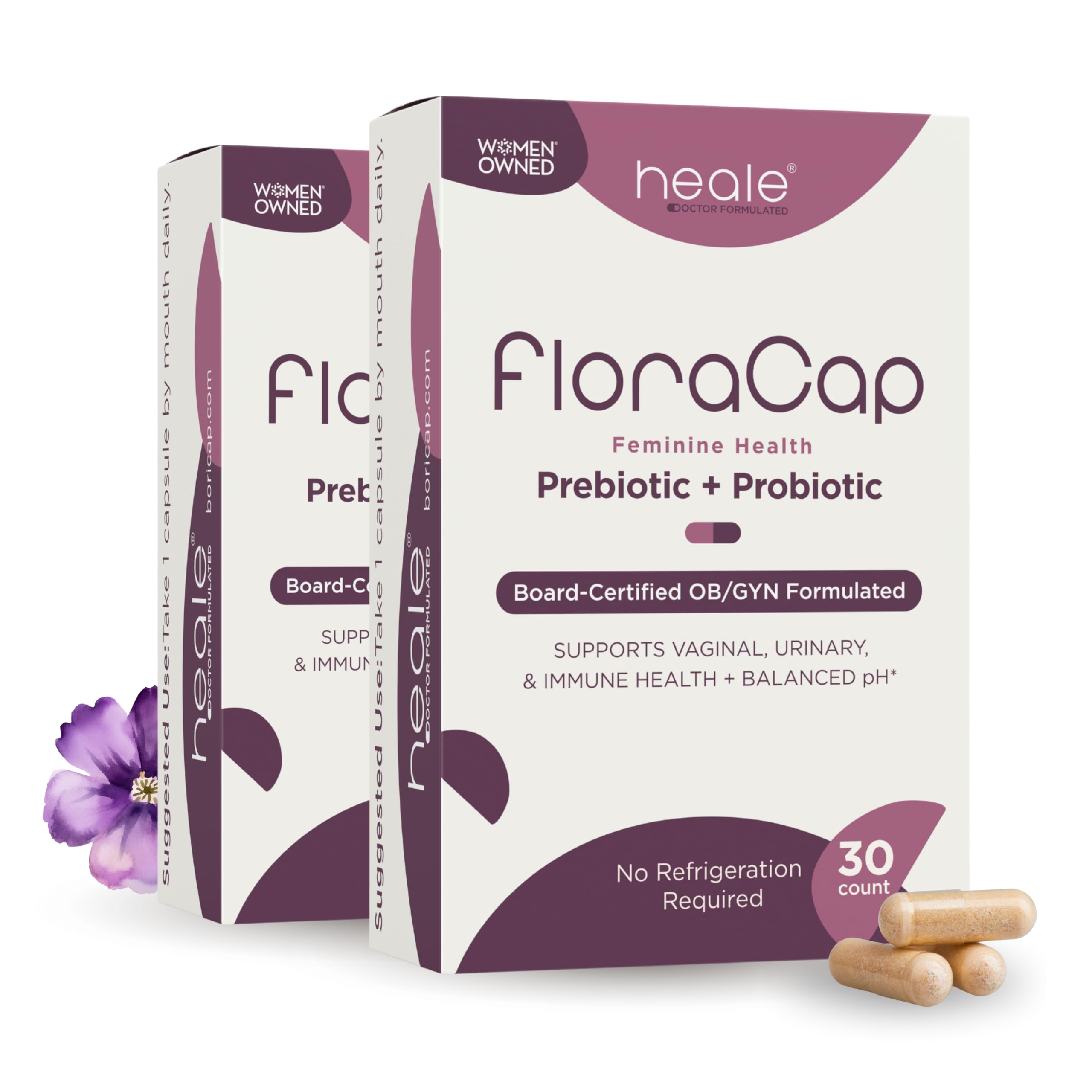 FloraCap Vaginal Probiotics for Women Health, 60 Oral Capsules