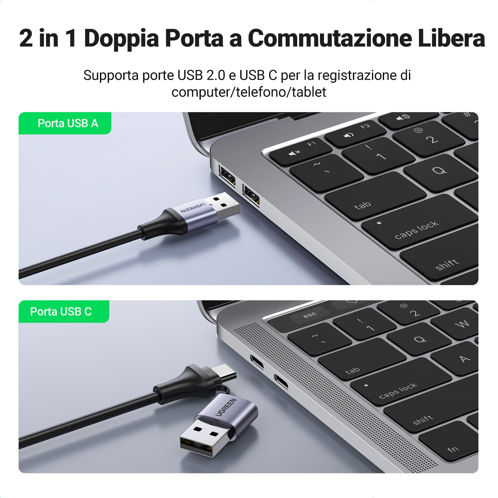 UGREEN Scheda di Acquisizione Video HDMI 4K60Hz Ingresso USB C 1080P 30FPS Registrazione HD Streaming Videogiochi OBS Compatibile con MacBook iPad Pro PC Switch PS5 Xbox Camera
