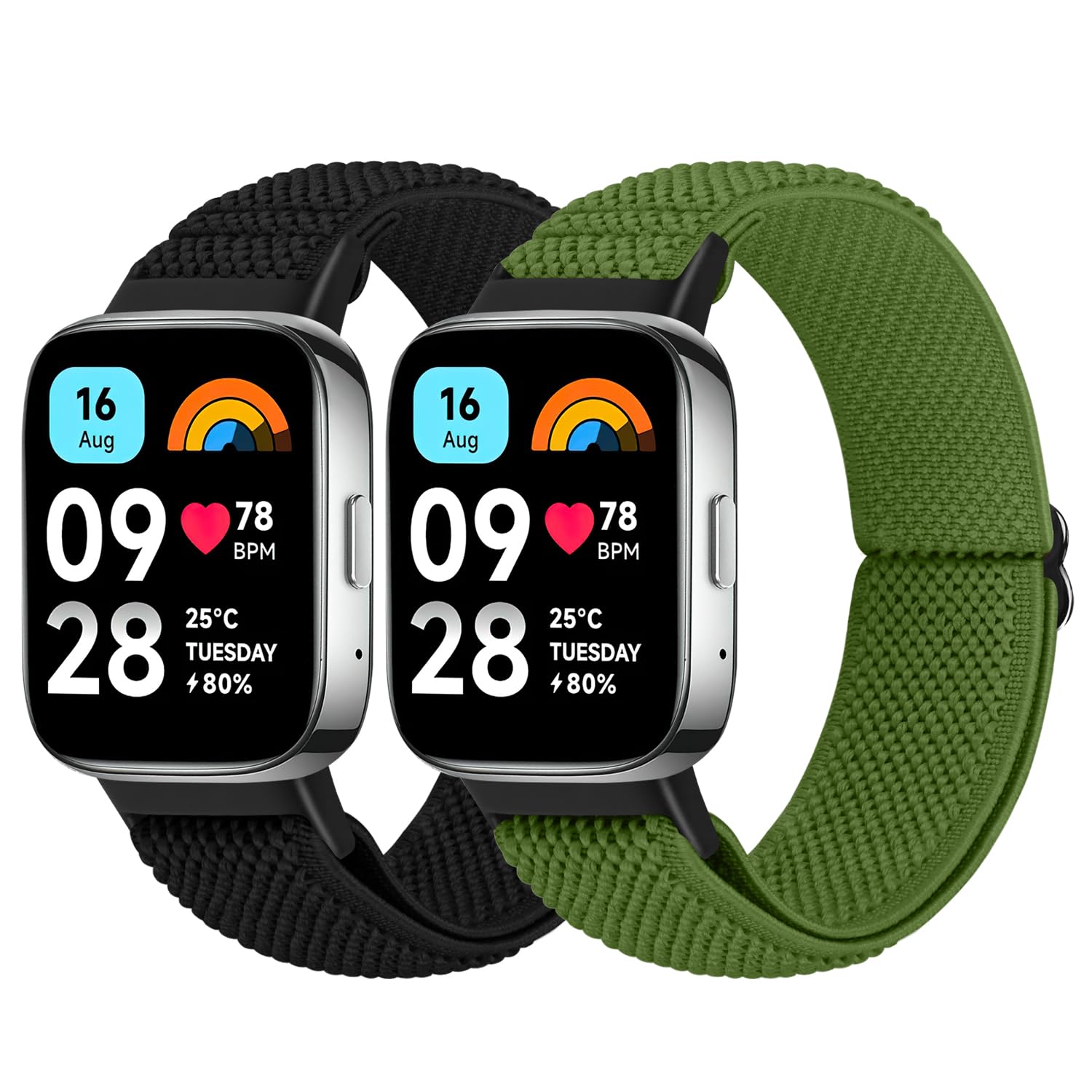 SHIJZWD Fascia elastica per orologio compatibile con Xiaomi Redmi Watch 3 Active, cinturino di ricambio in nylon per orologio sportivo compatibile con Xiaomi Redmi Watch 3 Active