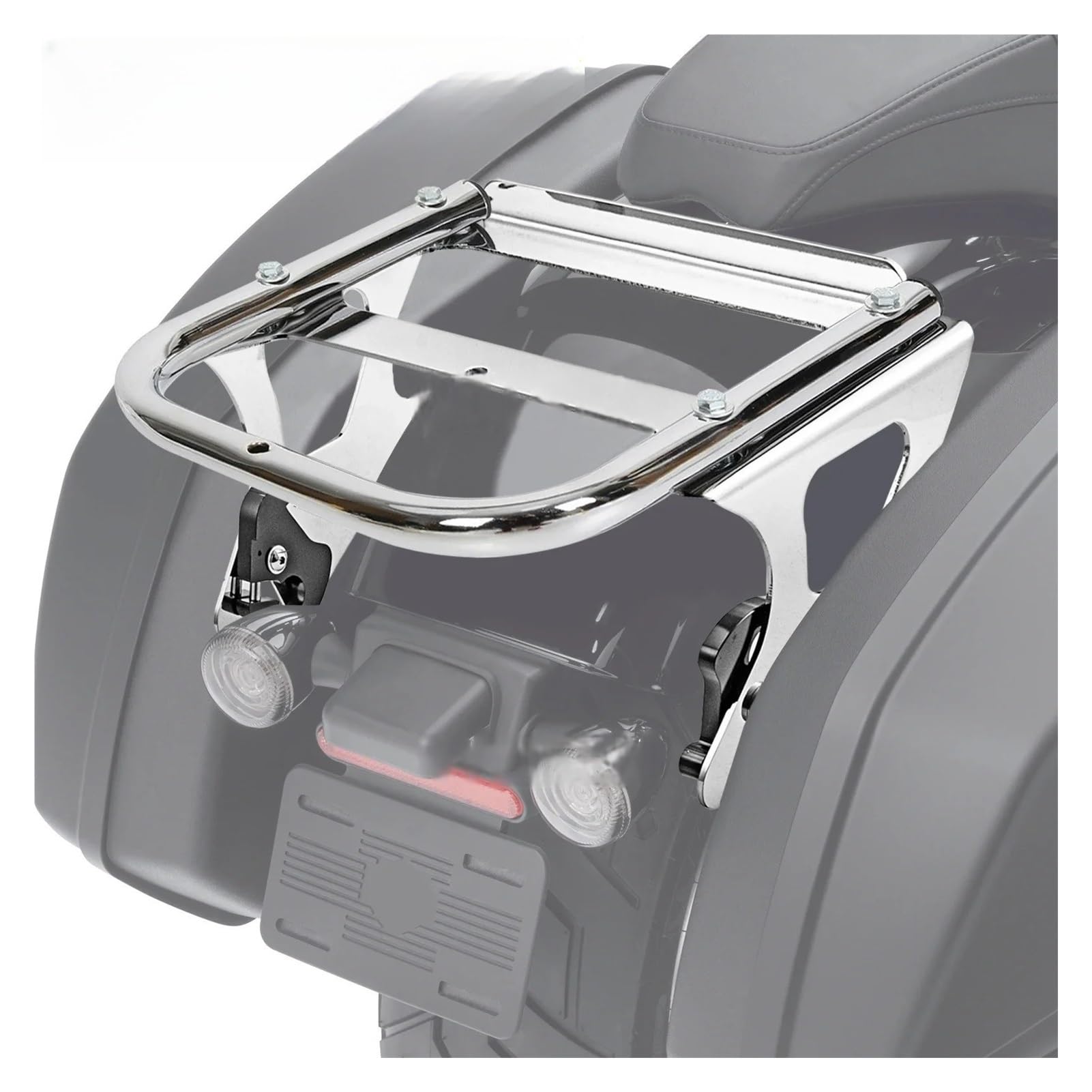 Porte-Bagages Porte-Bagages détachable pour Moto pour Deux Personnes, matériel d'arrimage pour Porte-Bagages pour Touring pour Road King 1997-2008