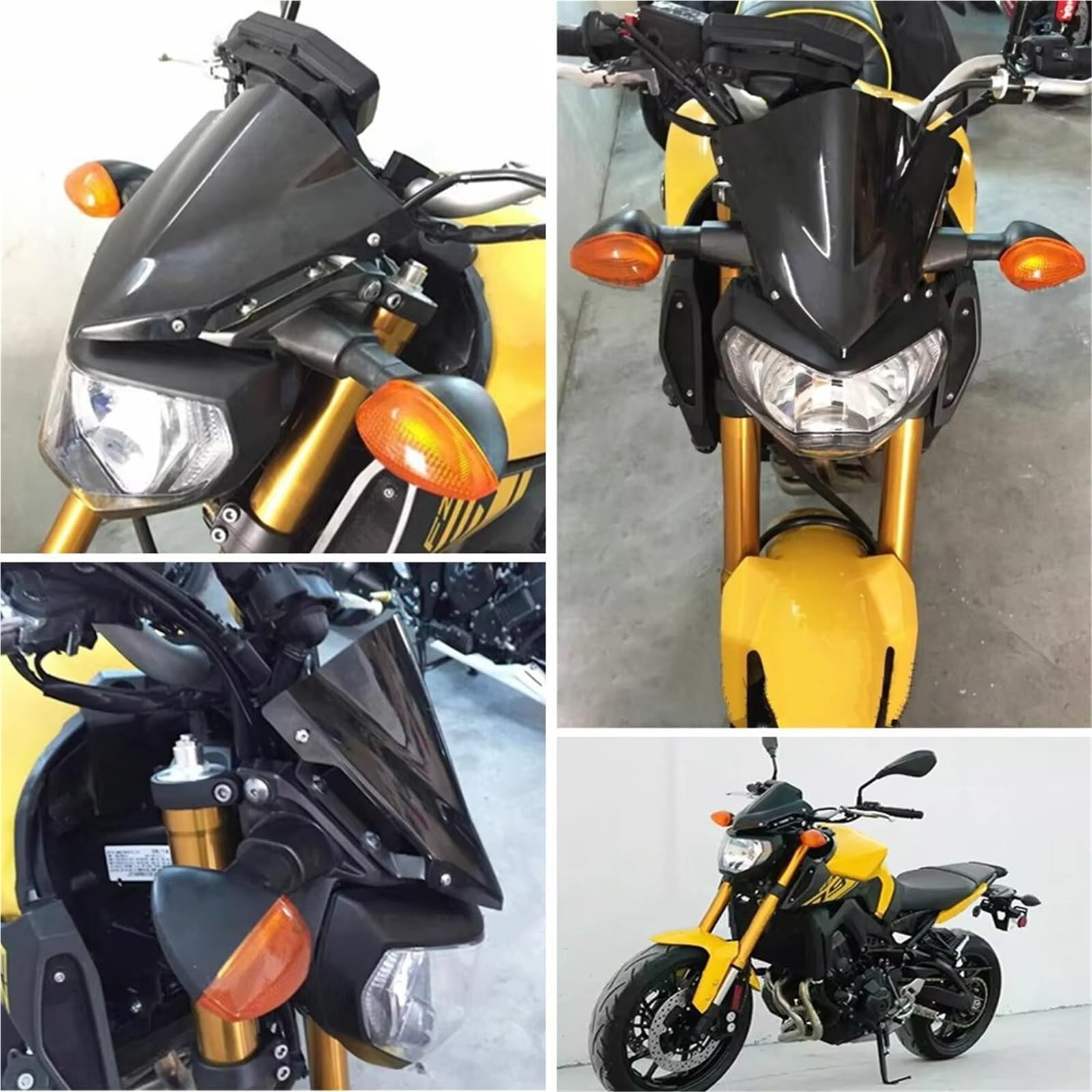 Deflettore Moto Per MT-09 Per FZ-09 Per MT09 FZ09 2014 2015 2016 Parabrezza Per Moto Deflettori Antivento Cupolino Moto