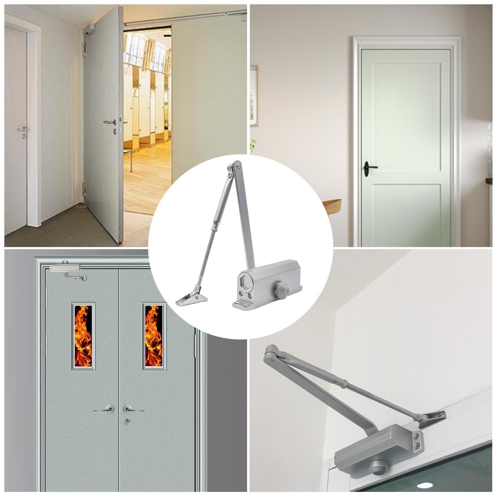 Ferme-Porte Hydraulique Fermeture Automatique Ressort