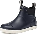 Rain Boots for Men, Waterproof Deck Boots Ankle Rubber Boots Anti-Slip Water Shoes Fishing Shoes for Outdoor Muck Garden Work Shoes