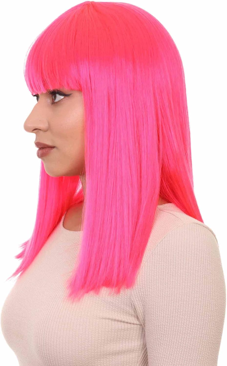 HPO Long Bob Wig, Neon Pink HW-1023