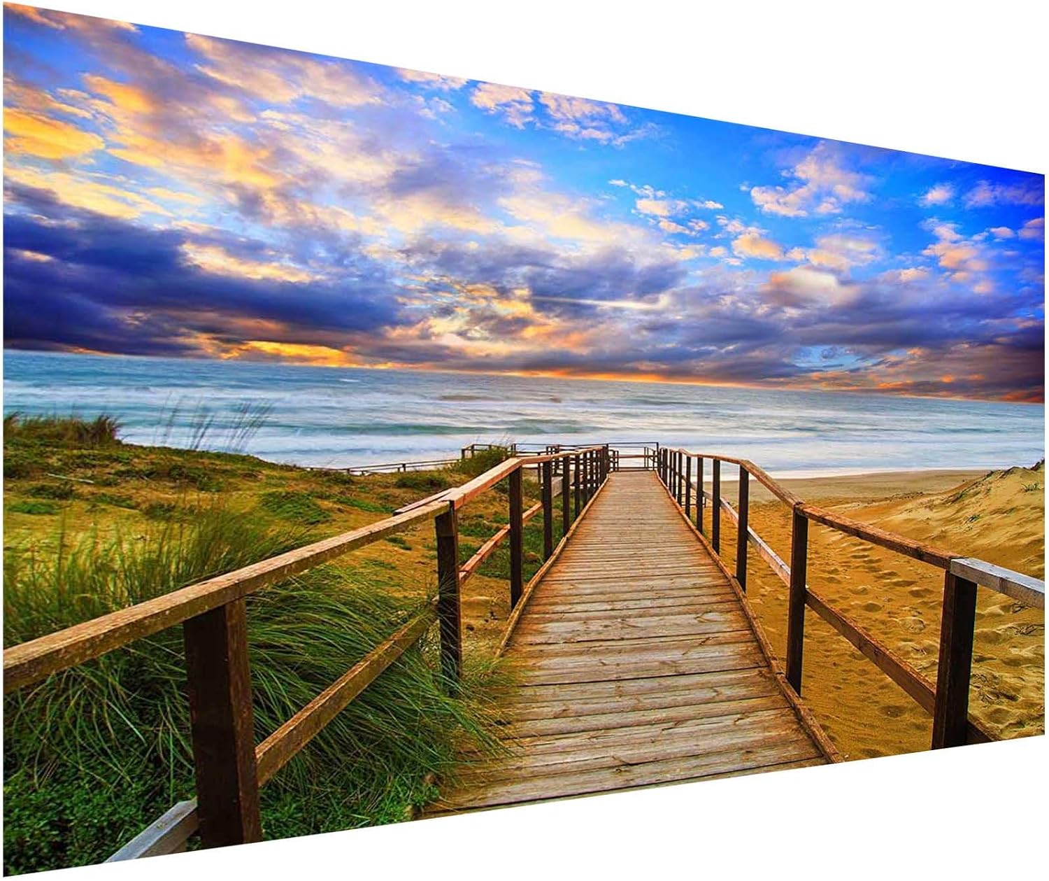 Diamond Painting Kits for Adults,Large Sunset Landscape Diamond Art Painting for Beginners, Diamond Round 5D Full Drill Paint with Diamonds Pictures Gem Art Painting Kits DIY Crafts Kits 28X16in